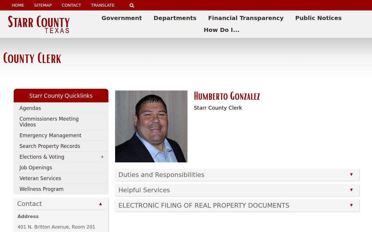 Starr County warrant records: County Clerk criminal case request route